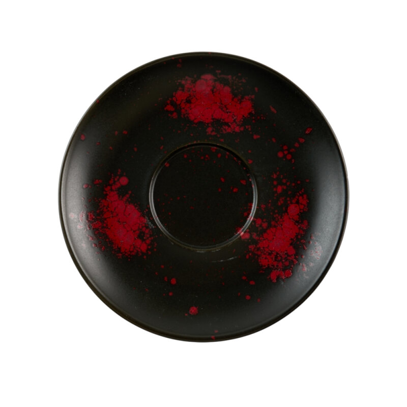 Zest Porcelain Luna Kahve Fincan Tabağı -Oxy Red - 1