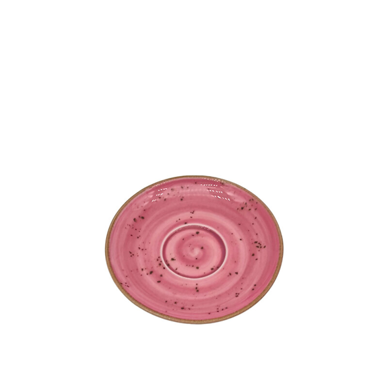 Tulu Porselen Luna Latte Fincan Tabağı-Reactive 06 Şeker Pembe - 1