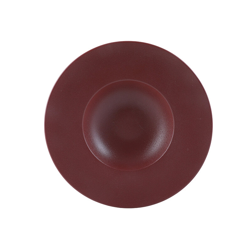Zest Porcelain Makarna Tabağı 27 cm - Crater Claret Red - 1
