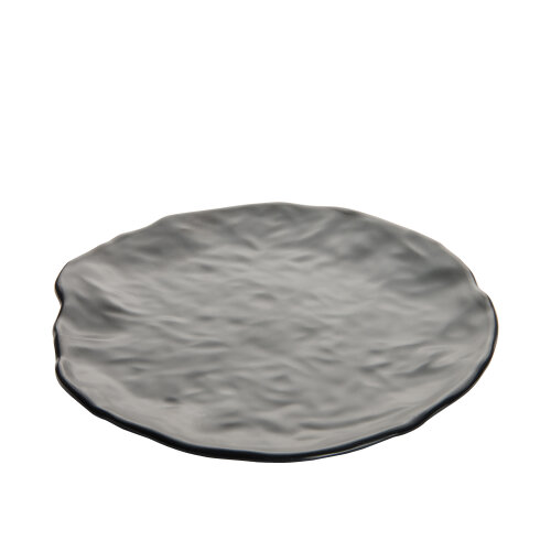 Mat Siyah Melamin Desenli Yayvan Tabak 31,5Cm - ULTRAFORM MELAMİN