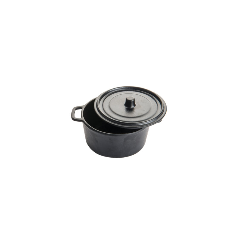 Ultraform Mat Siyah Melamin Kulplu Yuv. Kapaklı Tencere 13 cm - 1