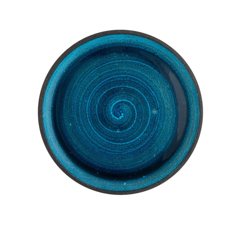 Matgusto Meru Yuvarlak Tabak Parlak Mavi Ç:27 cm.H:3 cm.MERU273 - 1