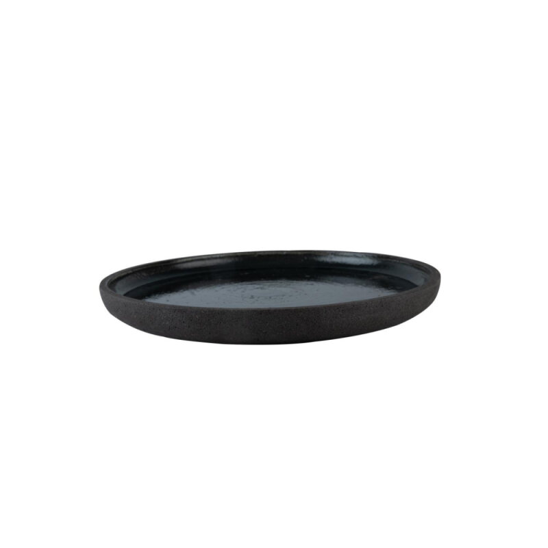 Matgusto Fuego Yuvarlak Tabak Parlak Siyah Ç:20 cm.H:3 cm. FUEGO203 - 2