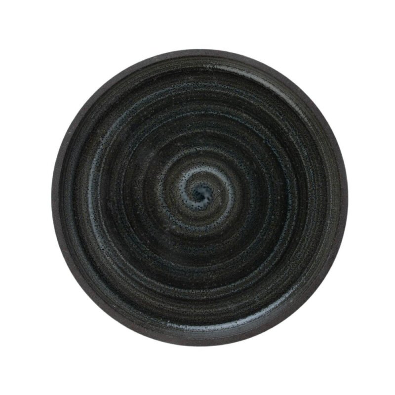 Matgusto Fuego Yuvarlak Tabak Parlak Siyah Ç:30 cm.H:3 cm. FUEGO303 - 1