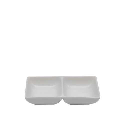 Tulu Porselen Minimal Sunum 2 Bölmeli 7X14 Meze Tb - Krem ULTA3384 - TULU PORSELEN