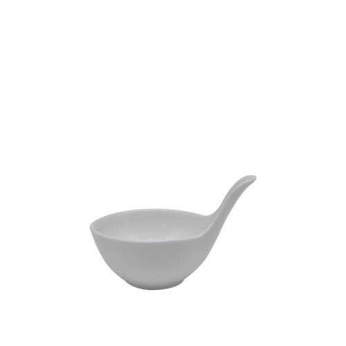 Tulu Porselen Minimal Sunum 9,5cm Kulplu Kase - Krem ULTA6559 - TULU PORSELEN