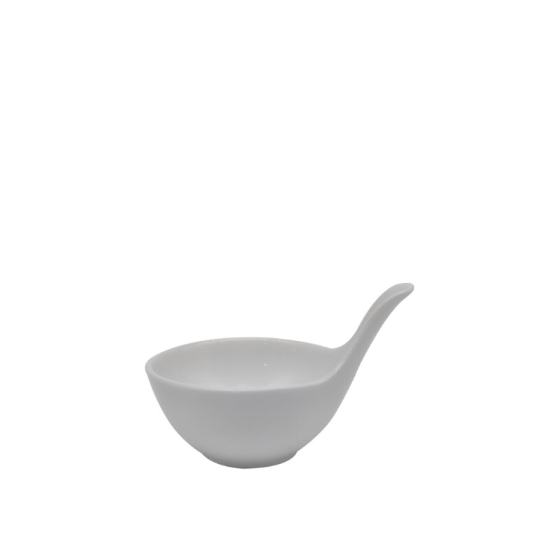 Tulu Porselen Minimal Sunum 9,5cm Kulplu Kase - Krem ULTA6559 - 1