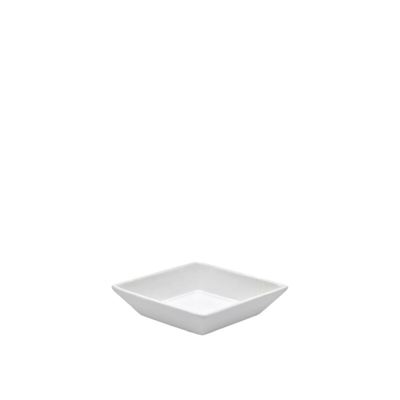 Tulu Porselen Minimal Sunum Elmas Servis Tabağı 14cm - Krem ULTCY2201929 - 1