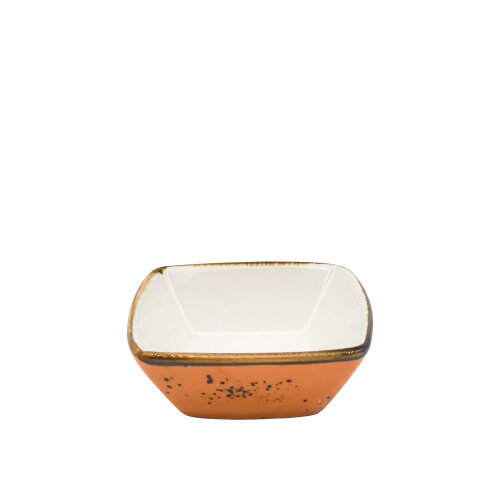 Zest Porcelain Mrt Kare Kase 9Cm -Paris Turuncu - ZEST PORCELAIN