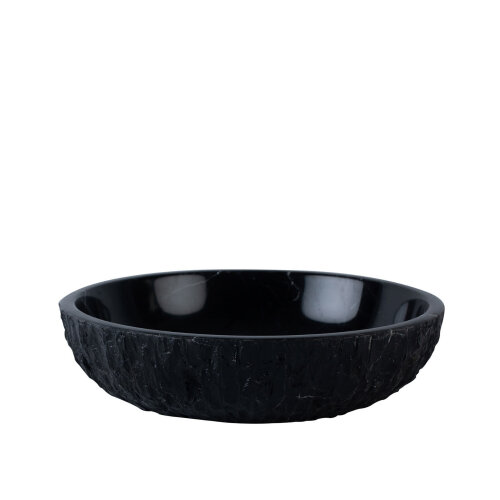 Matgusto Nero Marble Yuvarlak Kase Q:30 cm H: 7,5 cm M262N30 - MATGUSTO