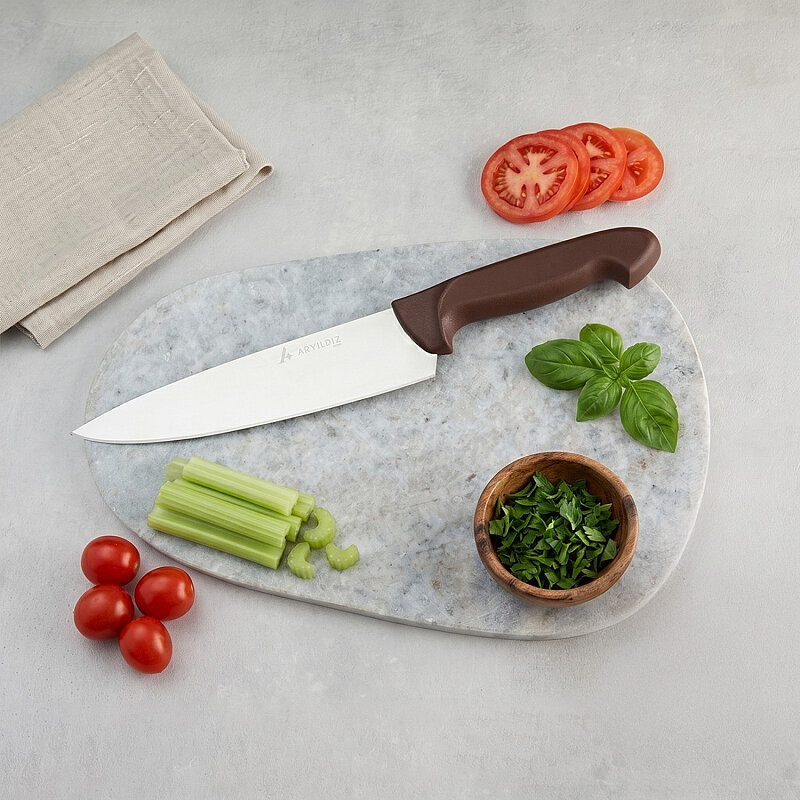 Aryıldız Noka Big Şef Bıçağı 19 Cm Kahverengi - 2