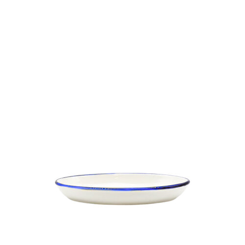Tulu Porselen Oval Fırın Kabı 19Cm - File 93 Mavi - TULU PORSELEN