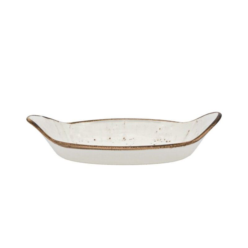 Zest Porcelain Oval Sahan Sunum 34 X 19Cm -Paris Krem - 1