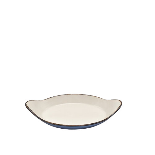 Zest Porcelain Oval Sahan Sunum 34 X 19Cm -Paris Mavi - ZEST PORCELAIN