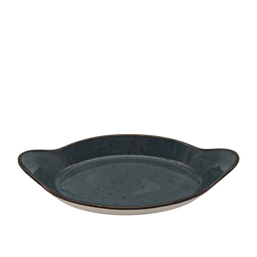Zest Porcelain Oval Sahan Sunum 34 X 19Cm -Paris K.Mavi - ZEST PORCELAIN