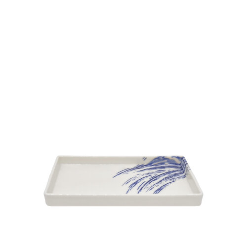 Tulu Porselen Pera 19X12X2 cm Kayık - Cresent Mavi PRA19KYDB1580 - TULU PORSELEN