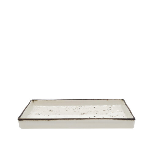 Zest Porcelain Pera 19X12X2 Cm Kayık -Paris Krem - ZEST PORCELAIN