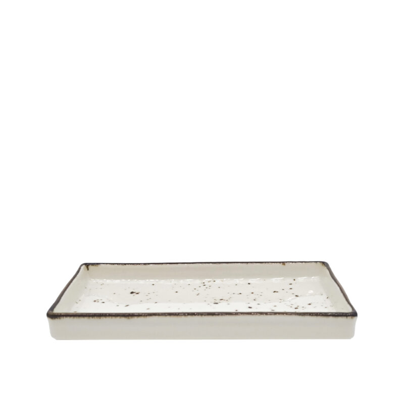 Zest Porcelain Pera 19X12X2 Cm Kayık -Paris Krem - 1