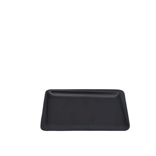 Tulu Porselen Plaza Dikdörtgen Tabak 23X16cm - Saten 64 Siyah PLZ23X16TBST64 - TULU PORSELEN