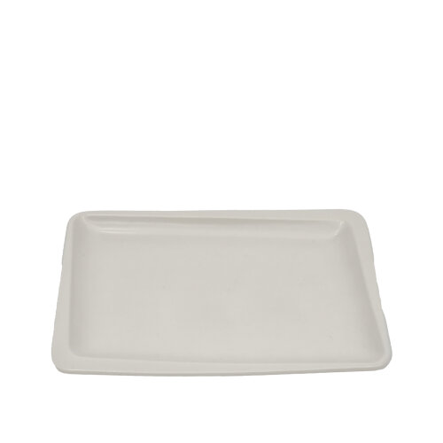 Tulu Porselen Plaza Dikdörtgen Tabak 23X16cm - Saten Beyaz PLZ23X16TBST01 - TULU PORSELEN