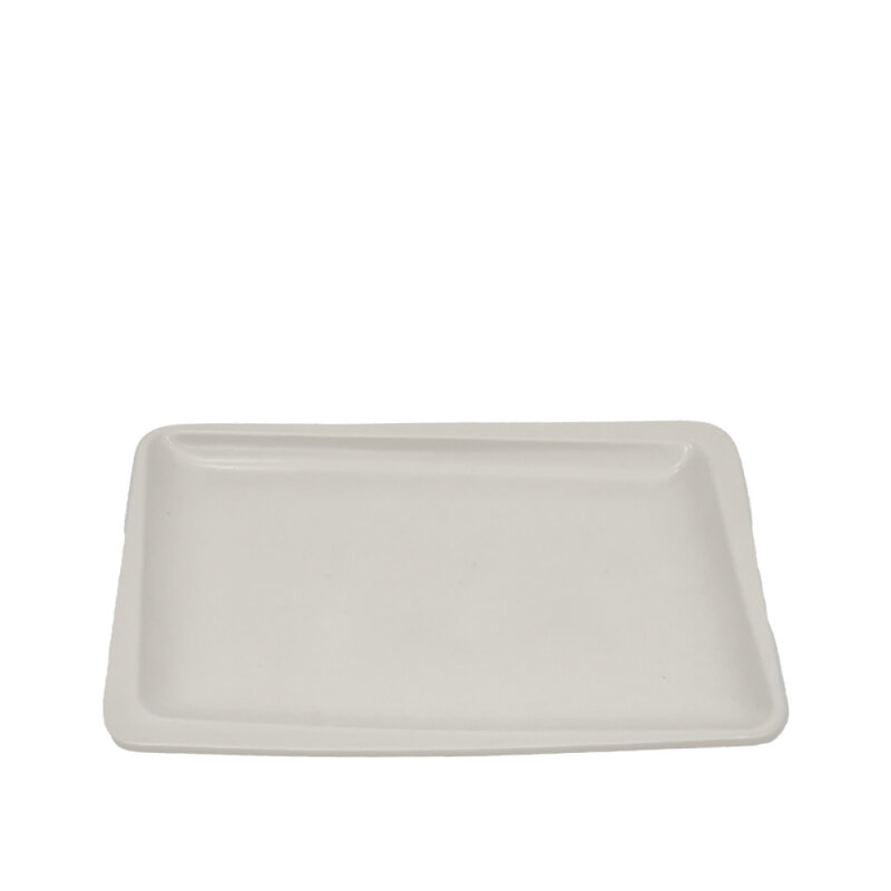 Tulu Porselen Plaza Dikdörtgen Tabak 23X16cm - Saten Beyaz PLZ23X16TBST01 - 1