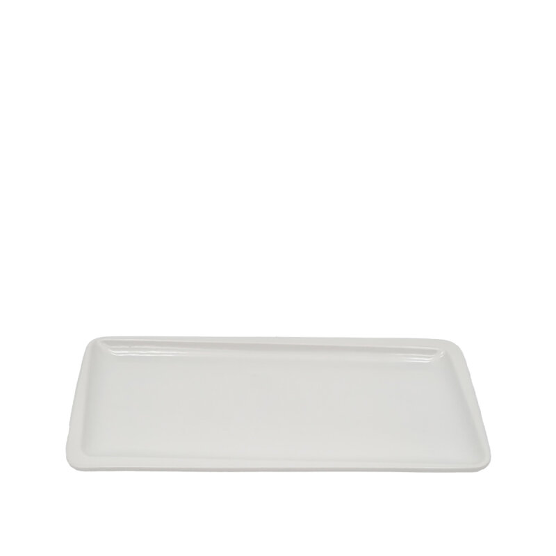 Tulu Porselen Plaza Dikdörtgen Tabak 34X16cm - Saten Beyaz PLZ34X16TBST01 - 1