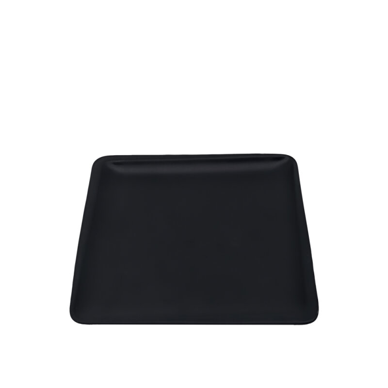 Tulu Porselen Plaza Kare Tabak 22X22cm - Saten 64 Siyah PLZ22DUST64 - 1