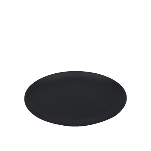 Tulu Porselen Plaza Oval Tabak 31X24cm - Saten 64 Siyah PLZ31X24OVST64 - TULU PORSELEN