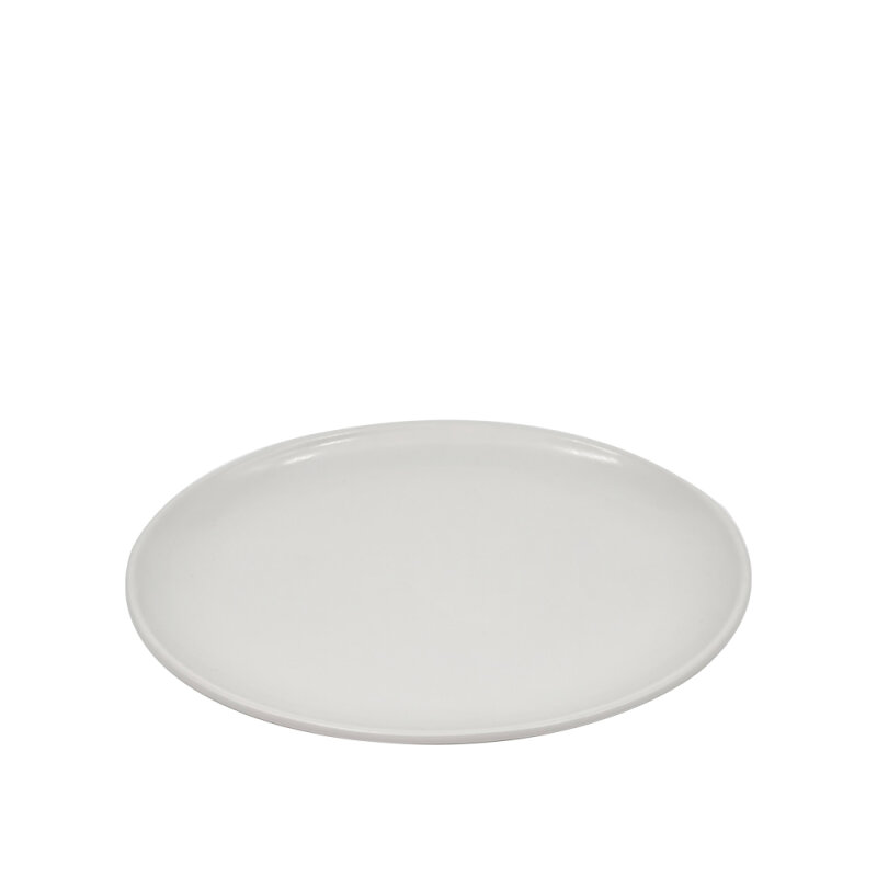 Tulu Porselen Plaza Oval Tabak 31X24cm - Saten Beyaz PLZ31X24OVST01 - 1