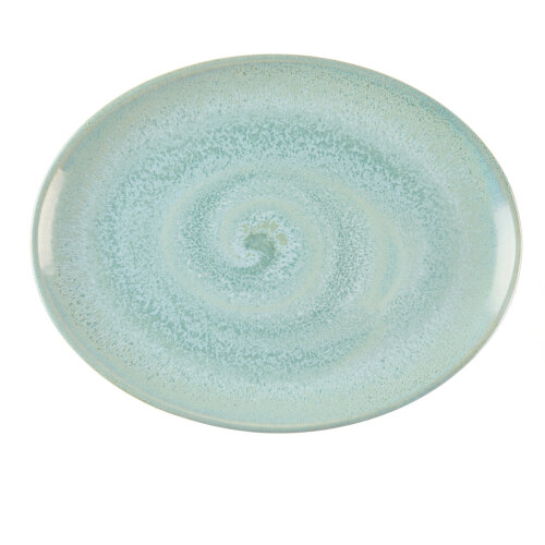 Zest Porcelain Plaza Oval Tabak 36X28 Cm-Crystal - ZEST PORCELAIN