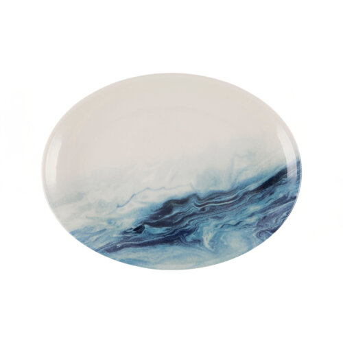 Zest Porcelain Plaza Oval Tabak 36X28Cm-Rhone - ZEST PORCELAIN