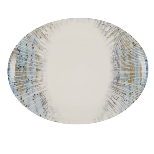 Tulu Porselen Plaza Oval Tabak 36X28Cm-Isola - TULU PORSELEN