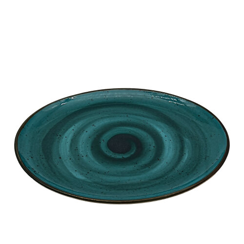 Zest Porcelain Plaza Oval Tabak 36X28Cm -Paris Turkuaz - ZEST PORCELAIN