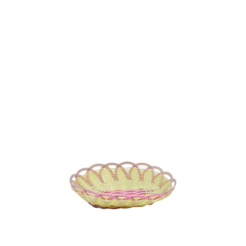 Pls.Hasır Oval Ekmek Sepeti Pembe 23,5X18X5,5 Cm - ULTRAFORM