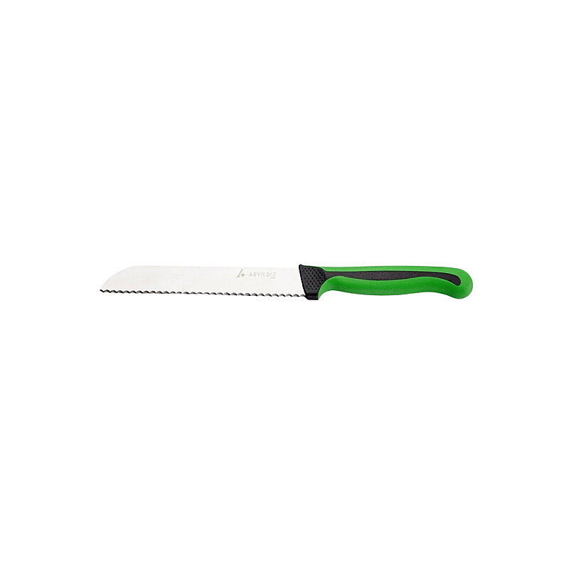 Aryıldız Plurex Dişli Ekmek Bıçağı 19 Cm Yeşil - 1