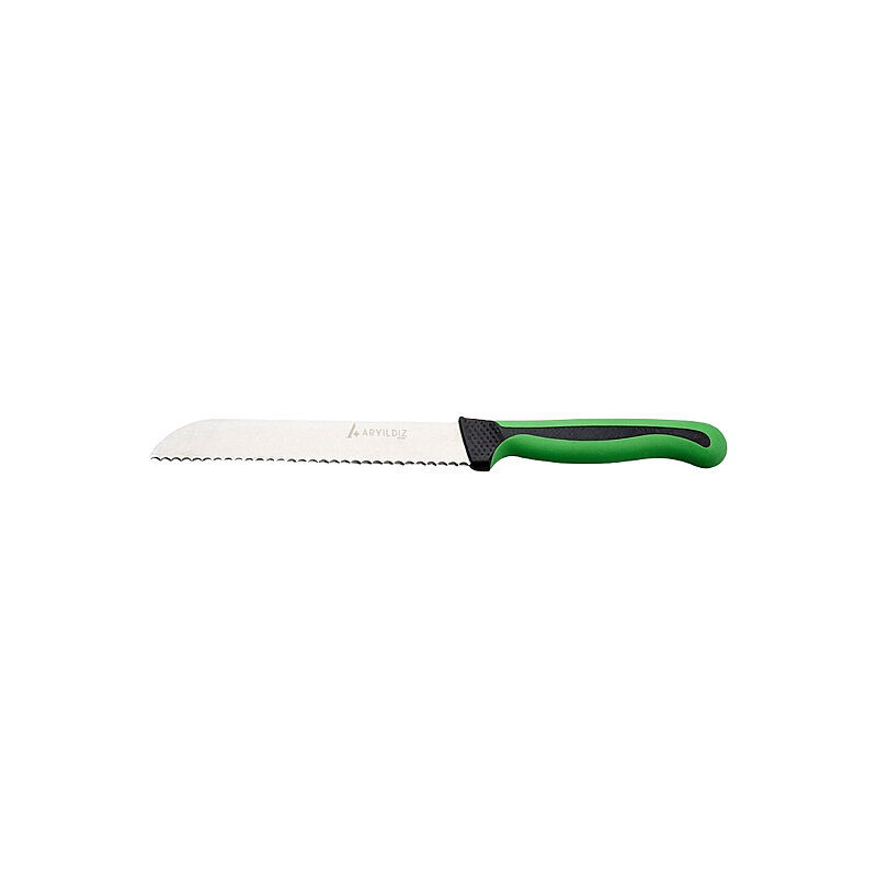 Aryıldız Plurex Dişli Ekmek Bıçak 17 Cm Yeşil - 1