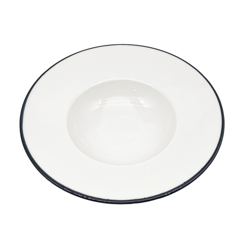 Zest Porcelain Rısotto Tabağı 26Cm -Riva Siyah - 1