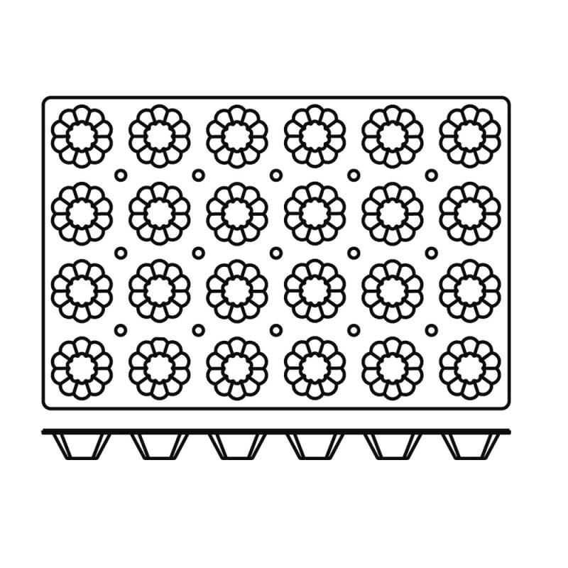 Silikomart 40X60 Sq001 24 Lu Briochette Ø79 Mm H 35 Mm 40.401.20.0000 - 3