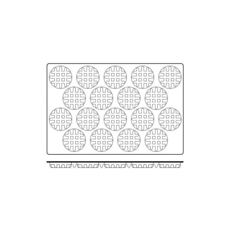 Silikomart 40X60 Sq051 18 Li Wafflw Round Ø 90 Mm H 40.451.20.0000 - 3