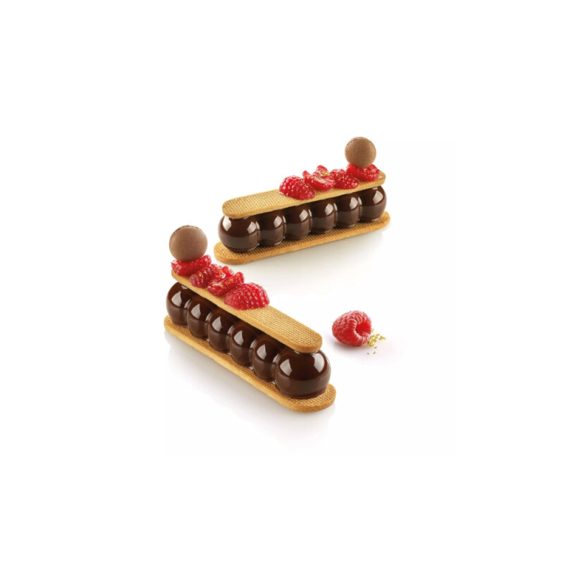 Silikomart Truffle Eclair 75 -Silikon Kalıp N.8 130X31 36.362.87.0065 - 4