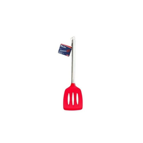 Silikon Oluklu Spatula Çelik Saplı Kırmızı - FÜNKE