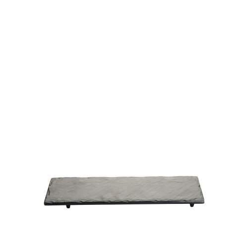Siyah Melamin D.Gen Taş Görünümlü Tepsi 31 Cm - ULTRAFORM MELAMİN