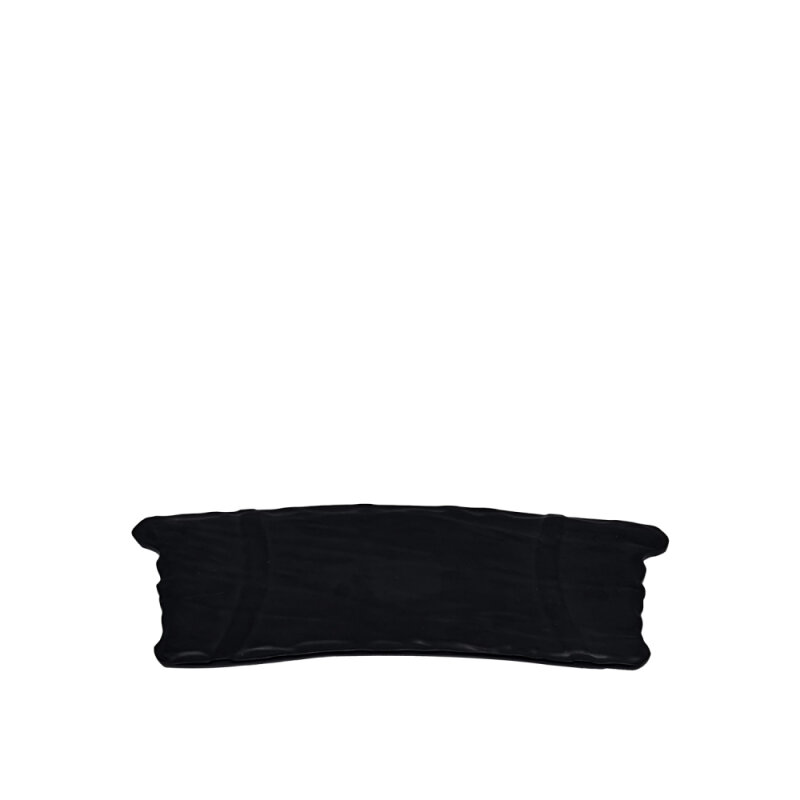 Siyah Melamin Kavisli D.Gen Taş Görünümlü Tepsi 46Cm - 1