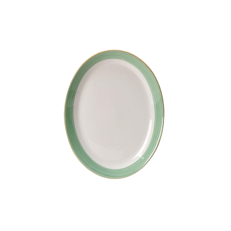  Steelite Rio Green Oval Sunum Tabak 20,25 Cm - 1