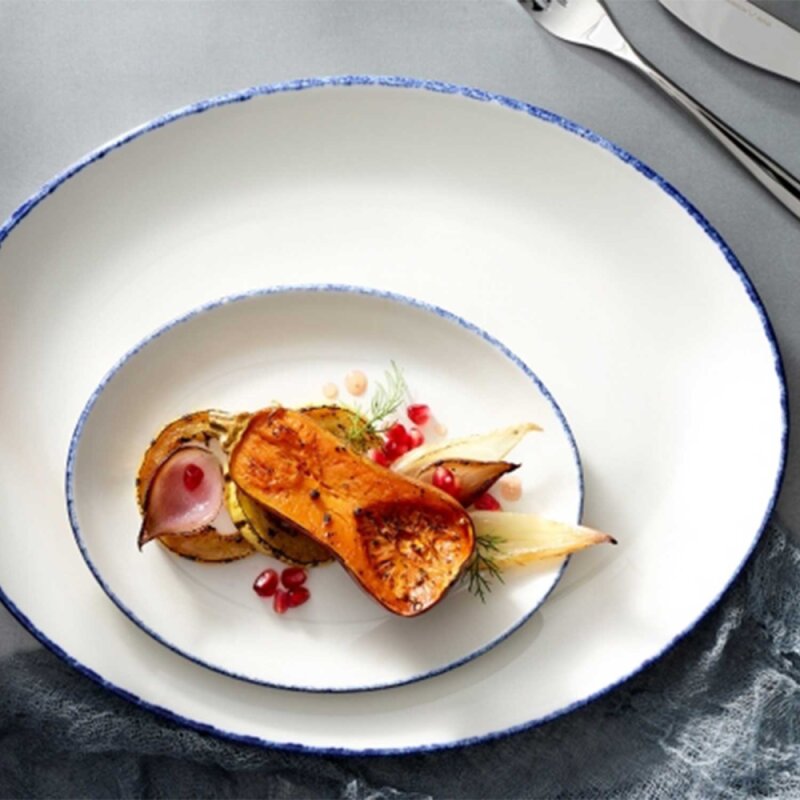Steelite Blue Dapple Oval Tabak 28 cm 17100141 - 2