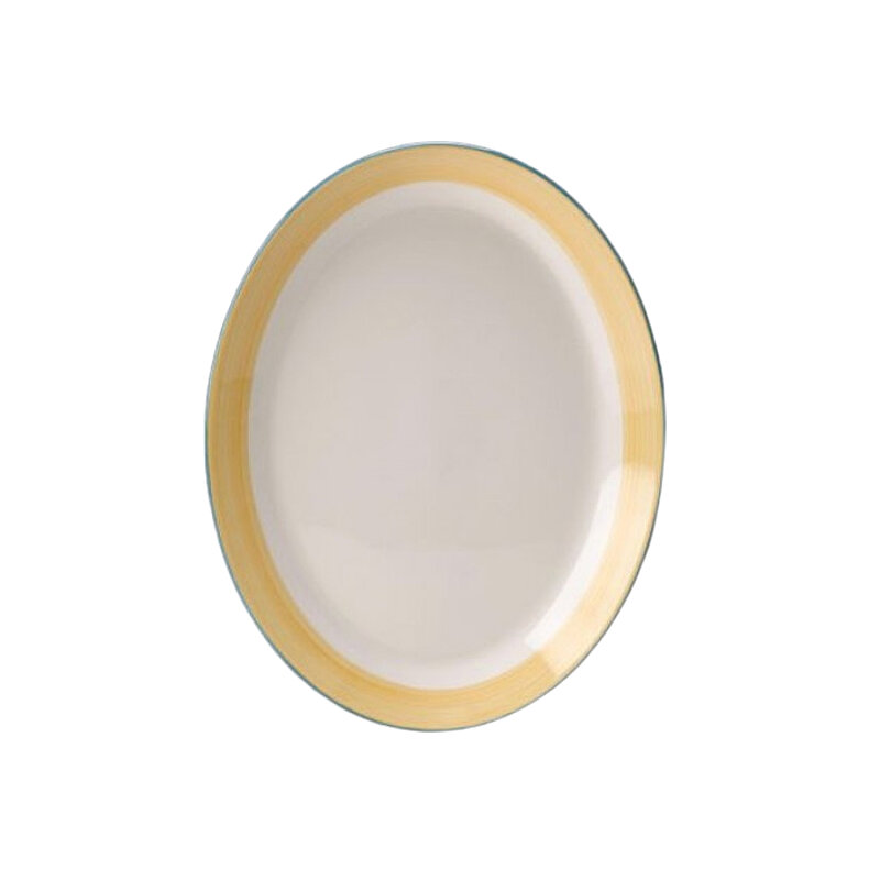  Steelite Simp.Rio Yellow Oval Sunum Tabak 28 Cm - 1