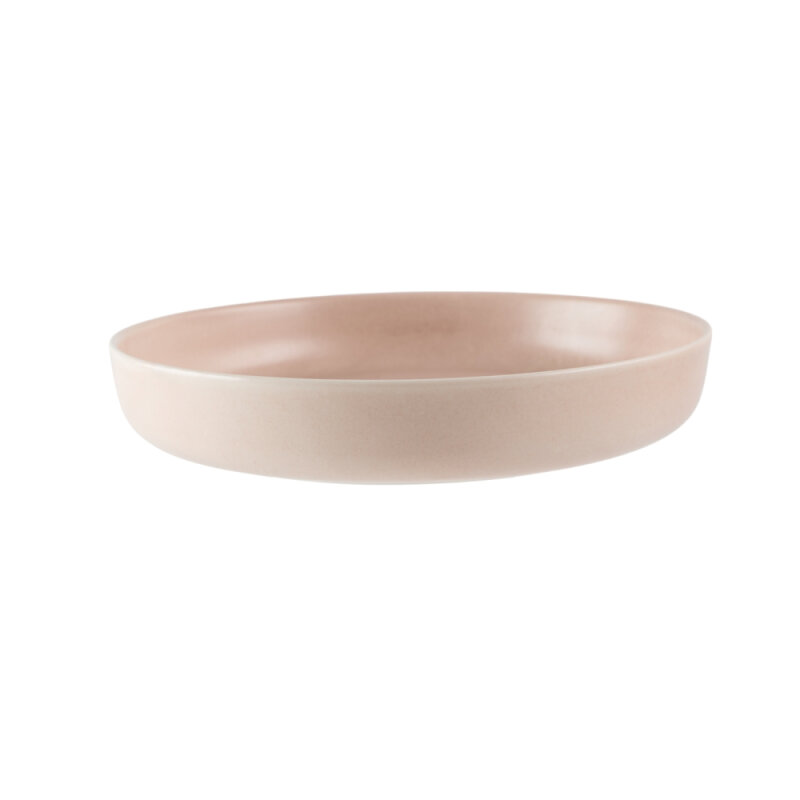 Zest Porcelain Step Çukur Tabak 24 Cm-Velour Pudra - 1