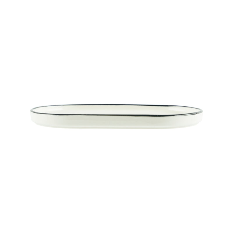 Zest Porcelain Step Kayık Tabak 25 X 15 Cm -Riva Siyah - 2