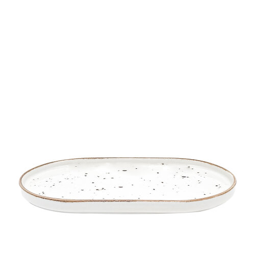 Zest Porcelain Step Kayık Tabak 30 X 18 Cm -Paris Krem - ZEST PORCELAIN