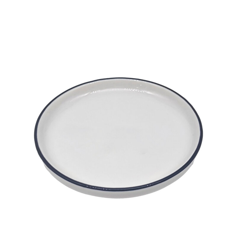Zest Porcelain Step Tabak 17,5Cm -Riva Siyah - 1